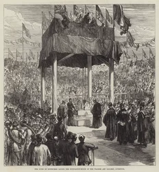 The Duke of Edinburgh laying the Foundation-Stone of the Walker Art Gallery, Liverpool